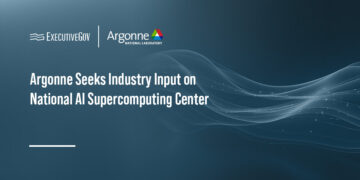 Argonne logo. Argonne is seeking input from industry and academia on the development of a national AI supercomputing center.