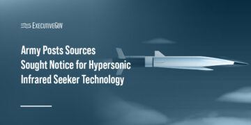 Hypersonic missile. Conceptual rendering representing hypersonic infrared target sensing technology for interceptor systems.