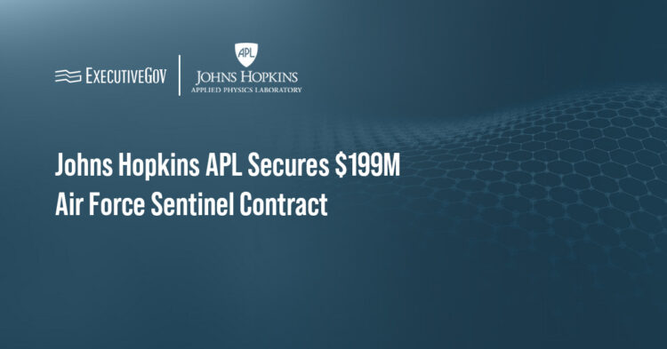 Johns Hopkins APL Secures $199M Air Force Sentinel Contract Executive Gov Johns Hopkins APL logo. The U.S. Air Force awarded Johns Hopkins University APL a contract for R&D engineering services.