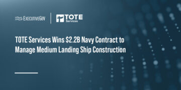 TOTE Services Wins $2.2B Navy Contract to Manage Medium Landing Ship Construction Executive Gov TOTE Services logo. The Navy has awarded TOTE Services a $2.2 billion vessel construction management contract.
