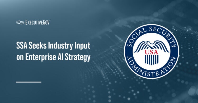 Social Security Administration logo. SSA has issued a request for information on an enterprise artificial intelligence strategy.