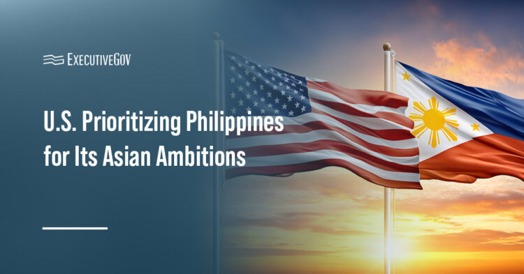 U.S.-Philippines. The U.S. is deploying technologies like advanced missiles and C-UAS systems to the Philippines to dissuade China from invading Taiwan.