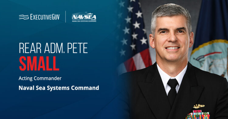 Pete Small Named Acting NAVSEA Commander After Downey Retirement Executive Gov Pete Small. Rear Adm. Pete Small has been named acting commander of the Naval Sea Systems Command.