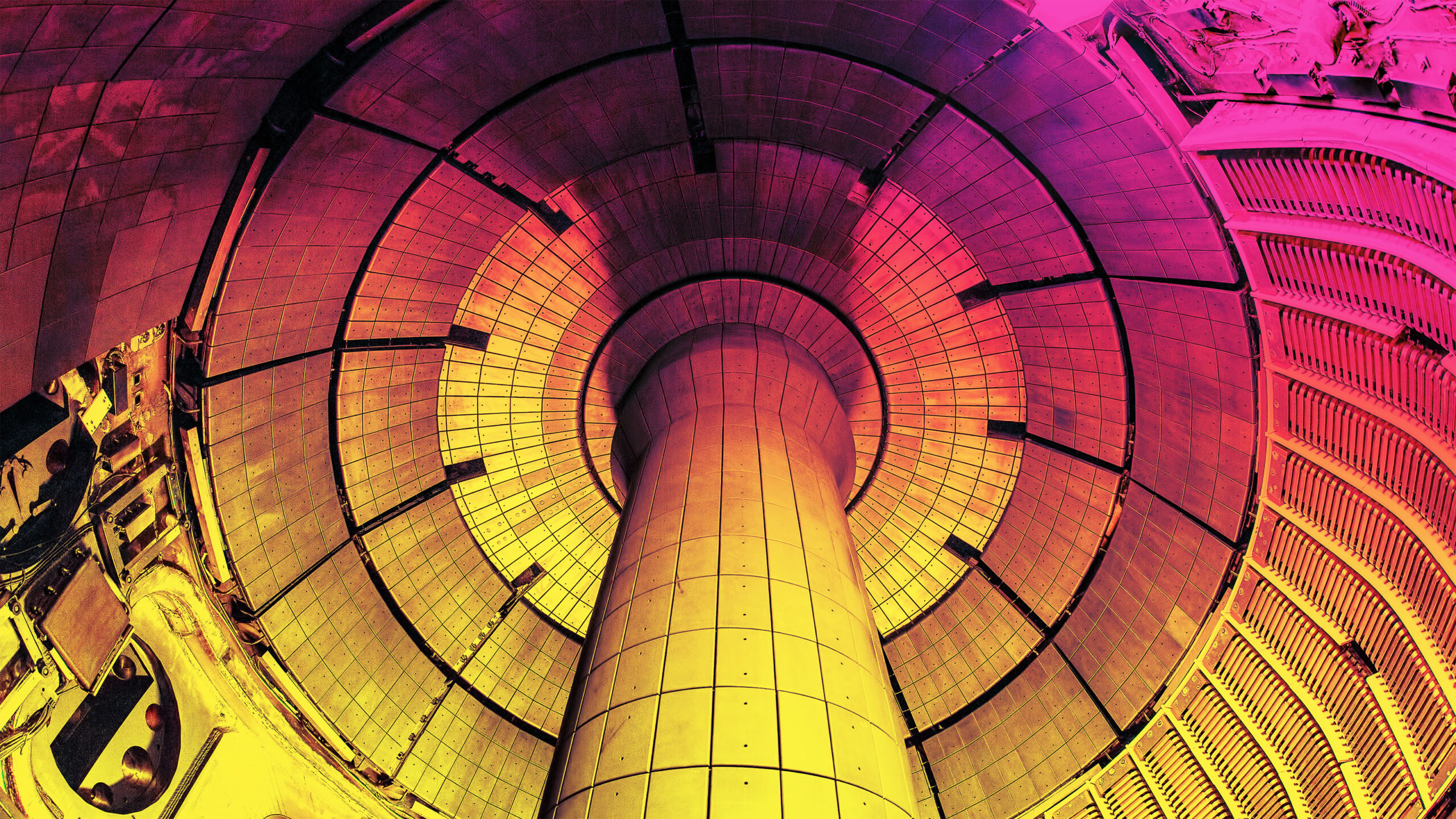 NSTX-U.  An apple-shaped fusion system that uses magnetic fields to confine a plasma in an effort to generate net electricity.